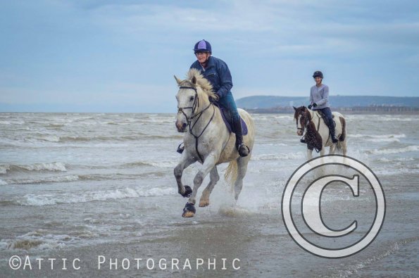 Heather and Anna racing