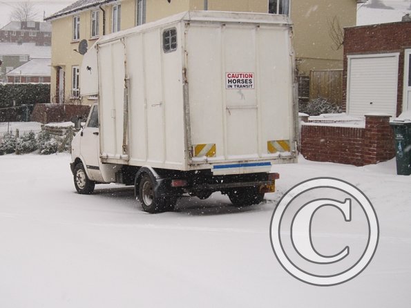 Snowed in Horsebox