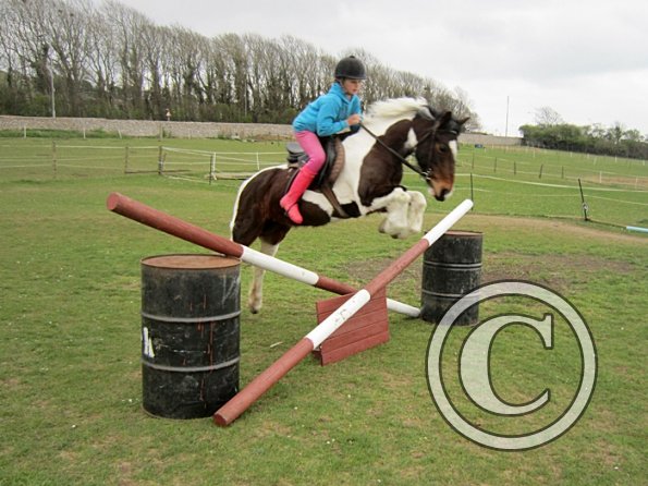 Chloe first lesson on Lizzy (18)