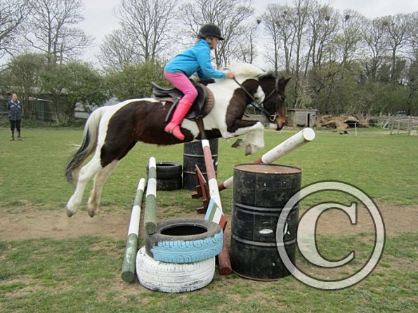 Chloe first lesson on Lizzy