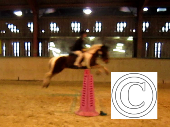 Lizzy warming up huge jump